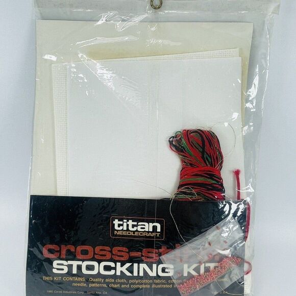 Scottie Dog Terrier Cross Stitch Christmas Stocking Kit Titan Needlecraft 15" - Picture 5 of 8